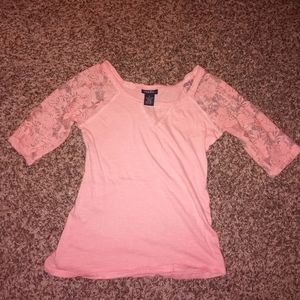 Rue 21 quarter lace sleeve shirt